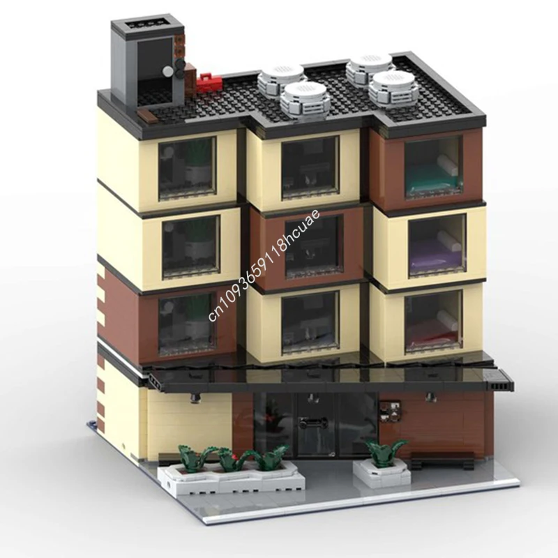 

2280pcs MOC Residential Coffee Shop Modular Buildings DIY Creative Display Project Kit Perfect for Hobby Room Decoration
