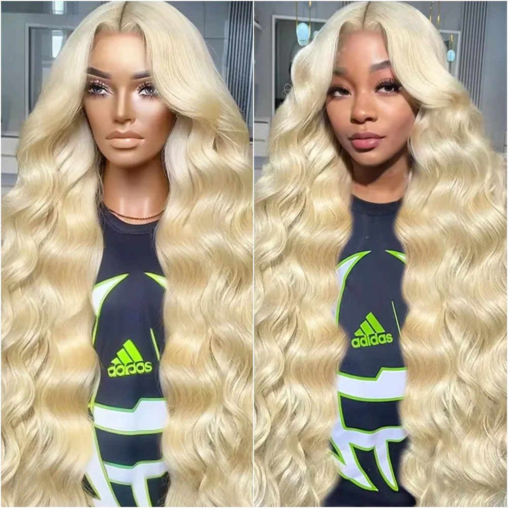 

613 Blonde 13x6 Body Wave HD Lace Frontal Wig Pre Plucked Brazilian Wig 13x4 Transparent HD Lace Front Human Hair Wigs for Women