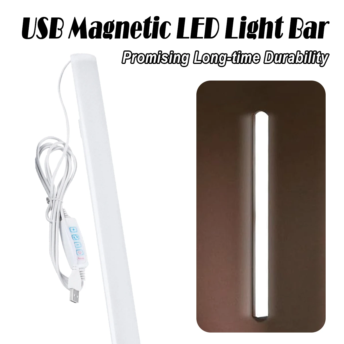 Led Light Tube Reading Lamp Usb Plug Magnetic Strip Suction Bedside Mini Night 20cm/40cm/50cm Dimmable 3colors Student-dormitory