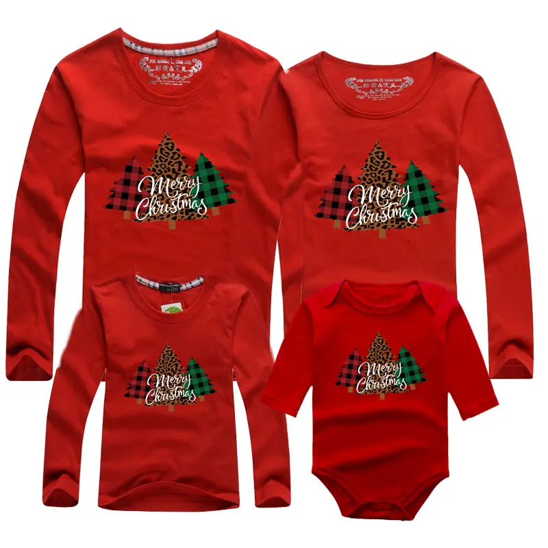 

Новинка 2023, рождественские Семейные одинаковые наряды, одежда для новогоднего отца, футболка для девочек, мальчиков, мам, пап, детский комбинезон