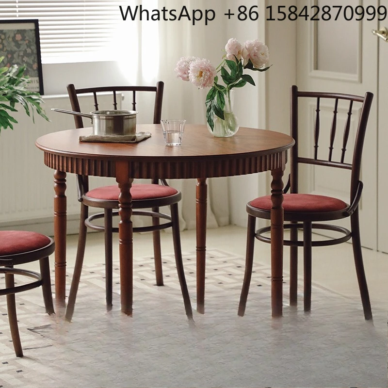 Medieval household small apartment simple solid wood dining table