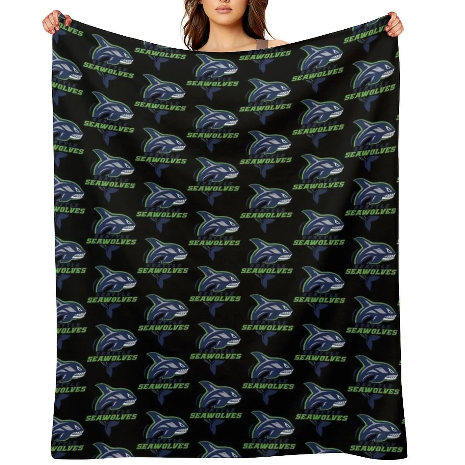 

Seattle Seawolves Rugby Throw Blanket Thermals For Travel Retros cosplay anime Decorative Throw Blankets
