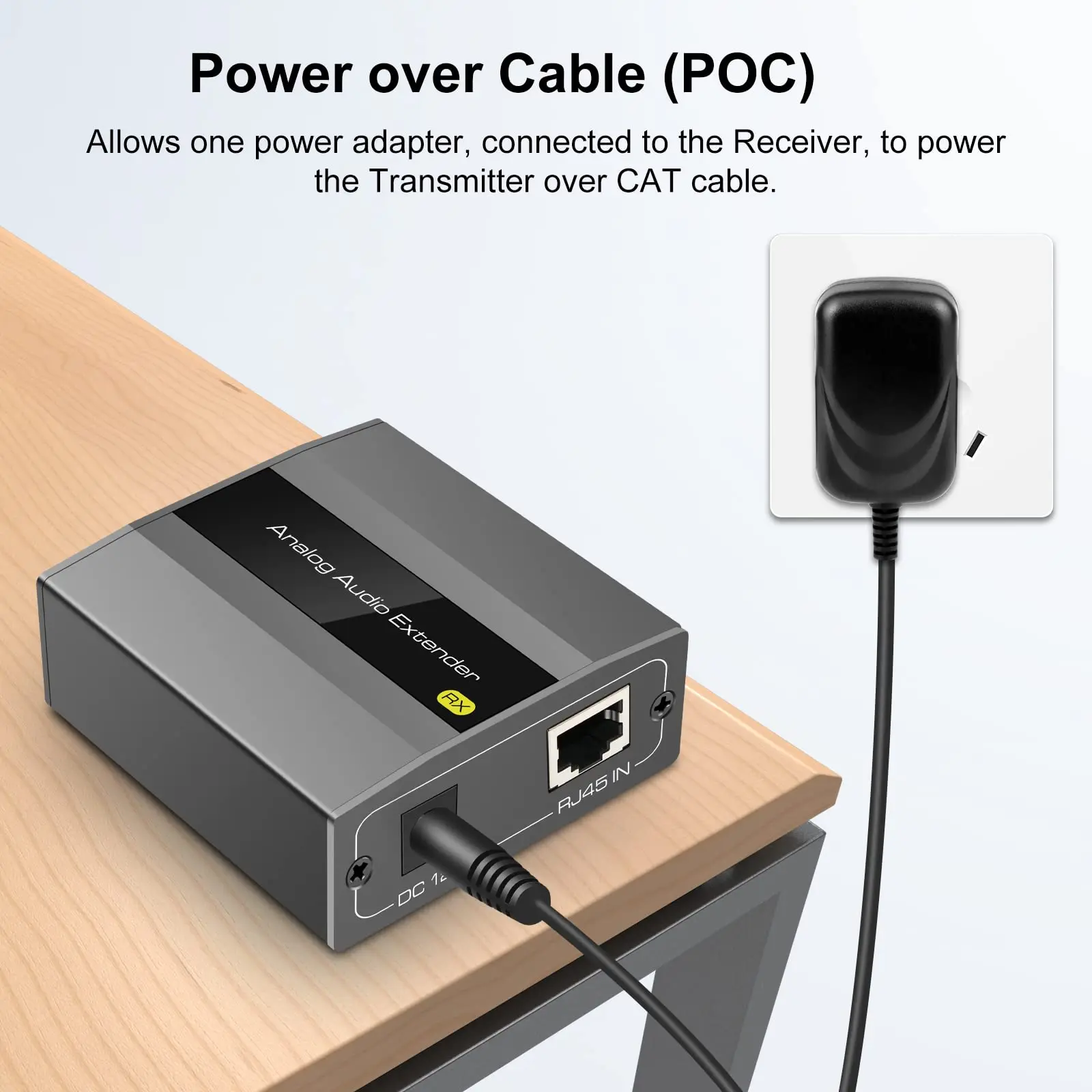 Imagem -05 - Extensor de Áudio Analógico Estéreo sobre Ethernet Único Cat5e Cabo até 1475 Pés 450 m Adaptador Conversor Rca 35 mm