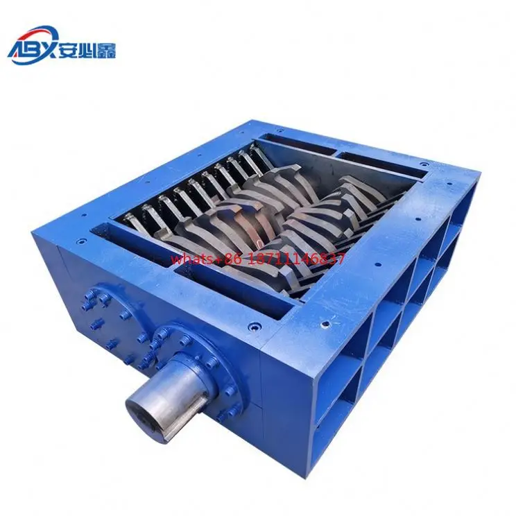 Factory Direct Wood Paper Metal Plastic Shredder Blade Knife Box And Double Shaft Shredding Machine