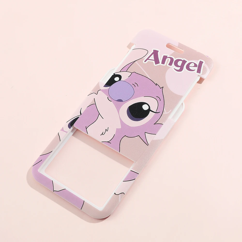 

Disney Anime Credential Badge Holder Kawaii Stitch Card Holders Student Campus Lanyard Cards Holder Neck Straps for Kids Gift