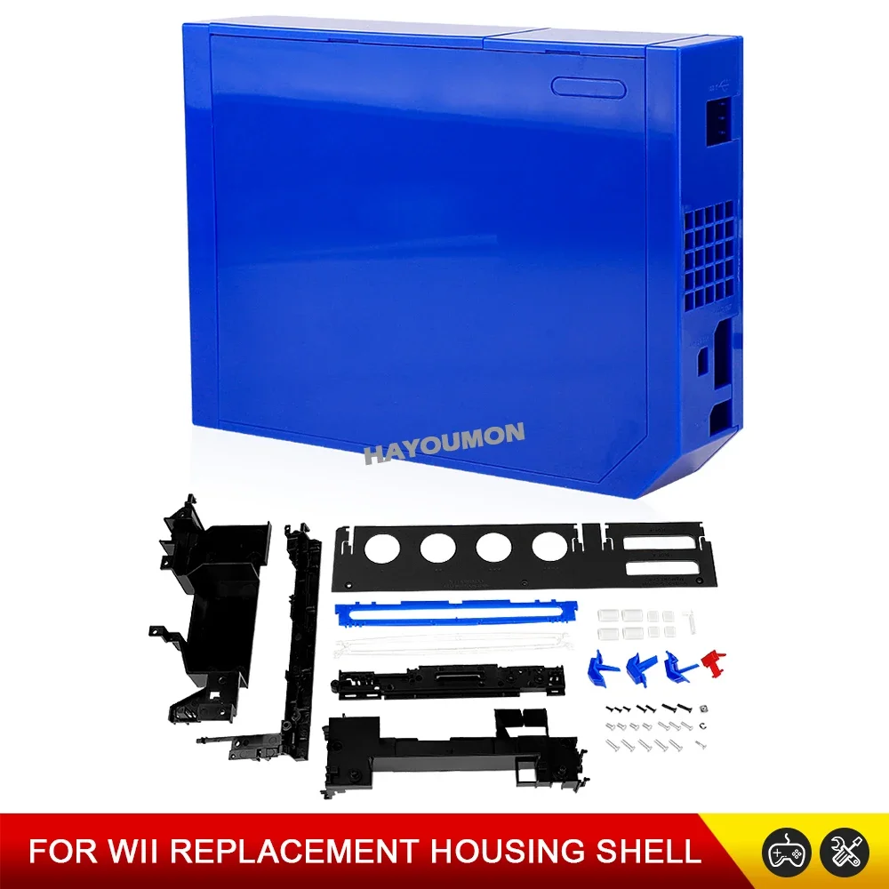 NEW Full Set For Wii Full Case Cover Housing Shell With Buttons Transparent Black Color Housing Shell Case For Wii Gaming Consol
