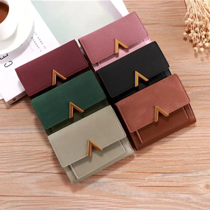 

New Women's Wallet Short Women Coin Purse Wallets Card Holder Ladies Small Wallet Female Hasp Mini Clutch Girl Money Bag