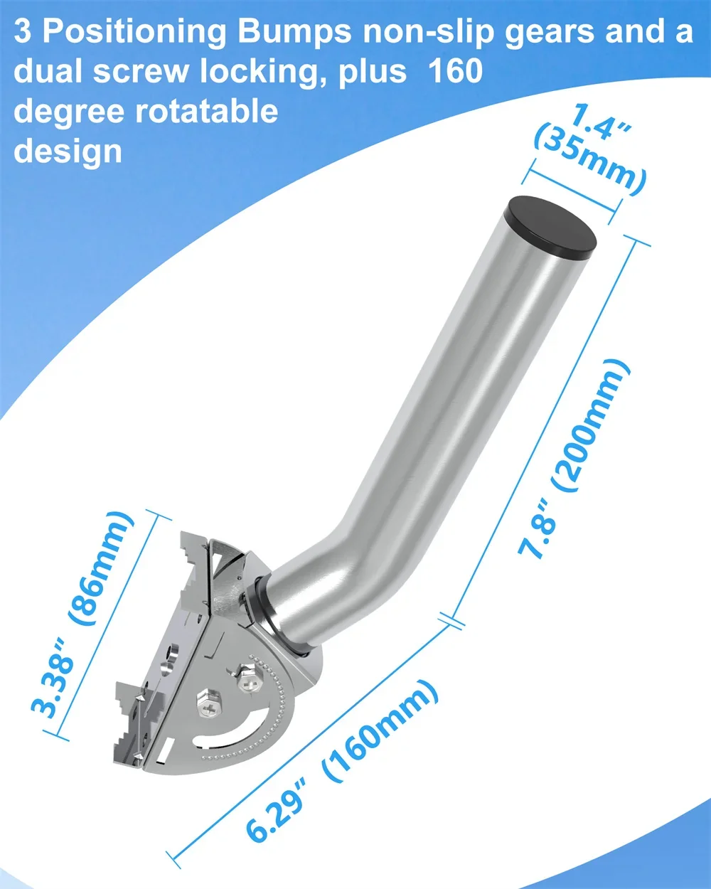 Wireless Bridge Bracket Silver for Outdoor Point-to-point AP Access Point Client Bridge CPE J-pole and Wall Mounted Installation