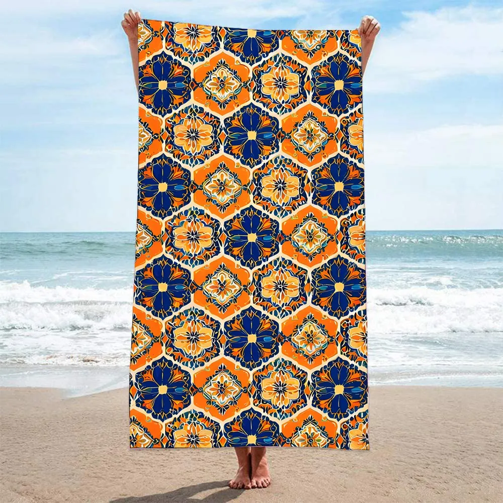 

Ethnic Exotic Geometric Large Beach Towel,Microfiber Towel,surf,swim,gym sports,wholesale, Holiday Birthday gift,drop shipping