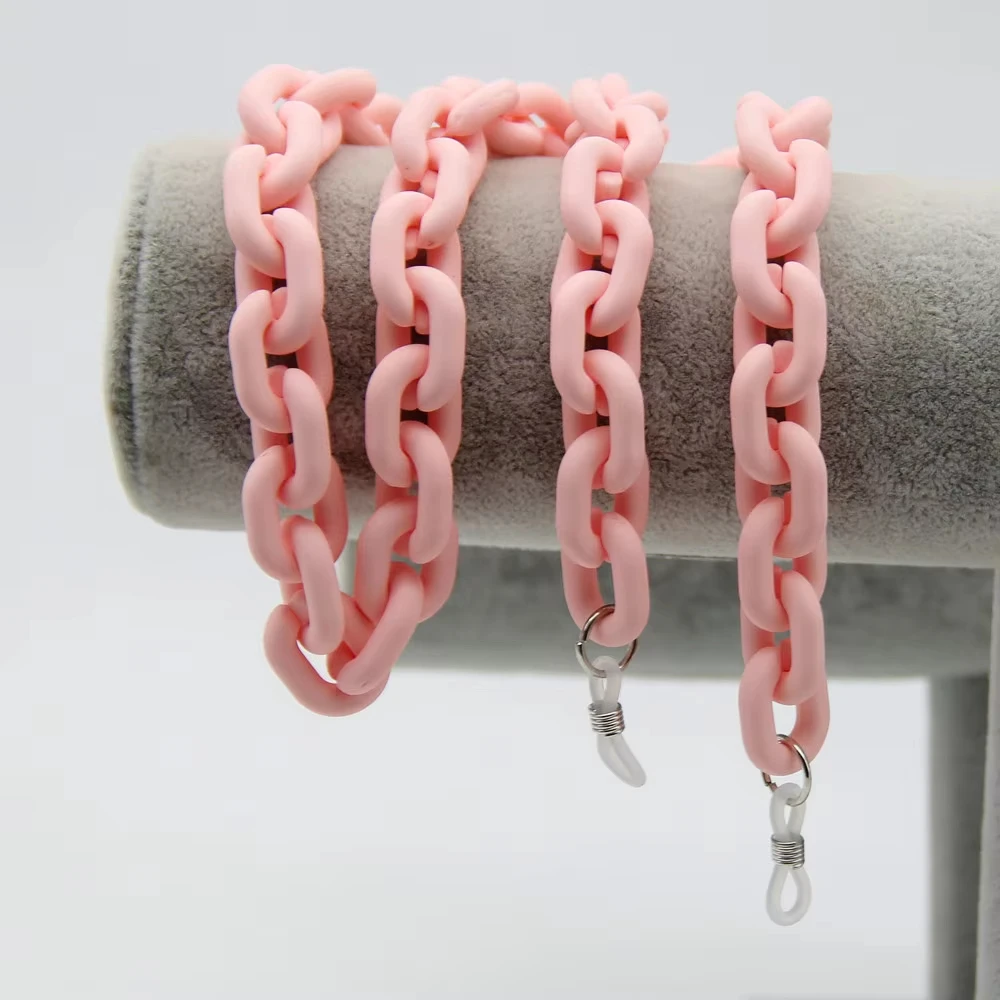 Macaron Color Matte Oval Link Acrylic Glasses Chain for Women Fashion Sunglasses Chains Lanyard Neck Strap Cord Jewelry Gifts