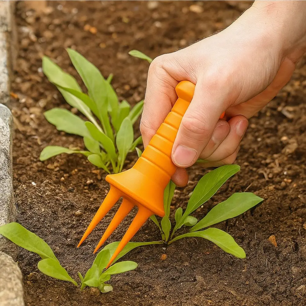 

2pcs Weeding Tool 3D Printed Soil Aerator Manual Ergonomic Hand Tiller Plastic Gardening Digging Fork Home Garden