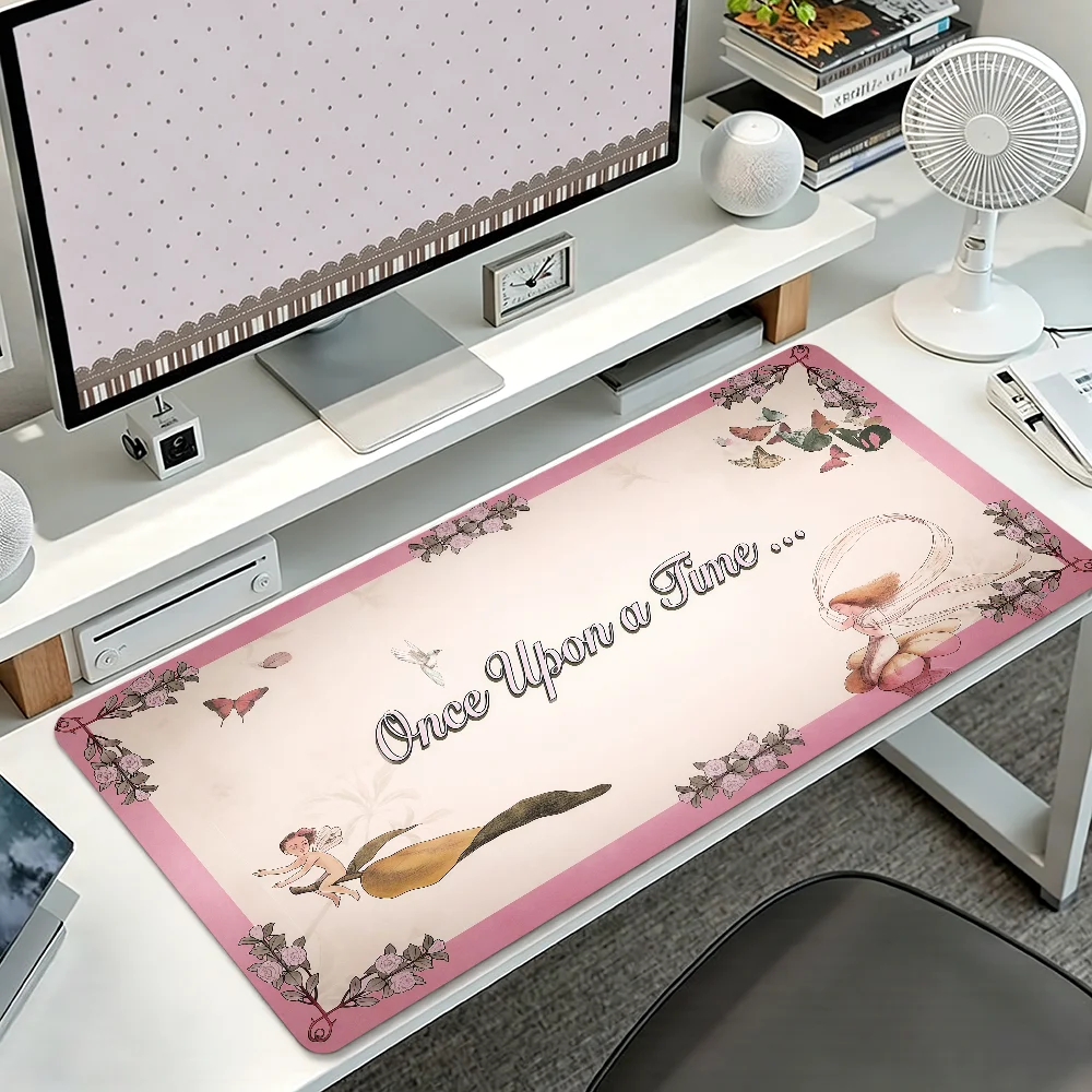 Singer P-peach Prc Mouse Pad Large Non-slip Lockedge Desktop Computer Desk Mat Keyboard Writing MousePad Office Gamer Student