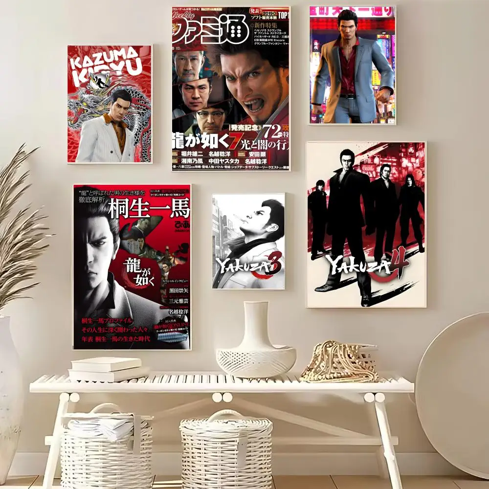 ملصق لعبة Yakuza Like a Dragon عالي الدقة ذاتي اللصق مقاوم للماء مثالي للمنزل والمكتب وغرفة النوم هدية رائعة