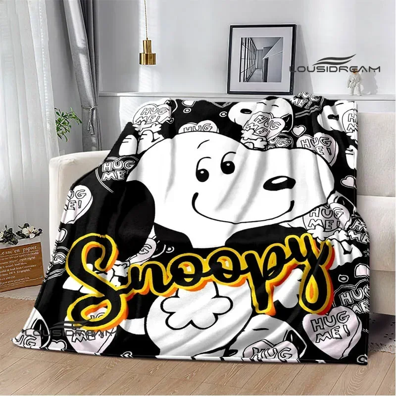 Cute Cartoon S-Snoopy printed blankets Picnic blanket Warm Flannel blankets Home bed linings blankets for beds Birthday Gift