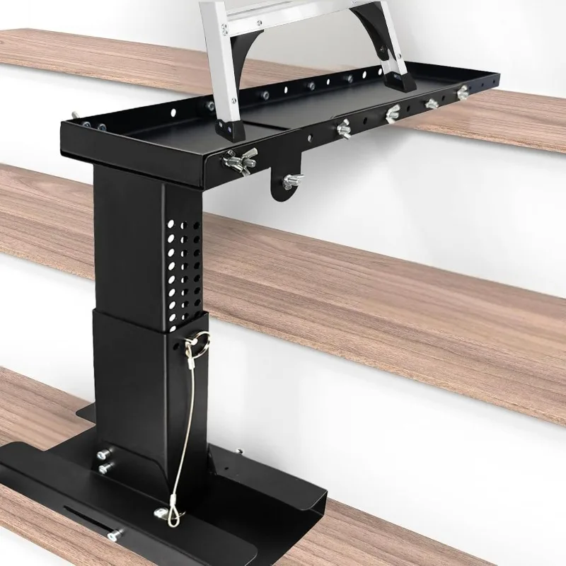 Adjustable Ladder Foot Leveler Wear-resistant Support Base Pad Foldable Retractable Ladder Stabilizer