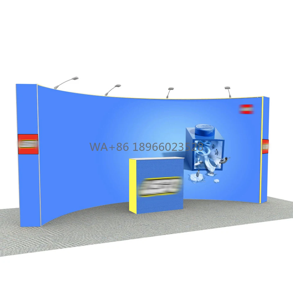 Hot 20ft Curved Aluminum Box  Exhibition  Promotion Pop up Display Stands