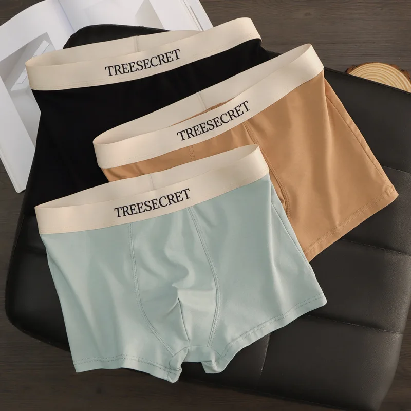 4Pcs Male Panties Cotton Men's Underwear Boxers Breathable Man Boxer Comfortable Shorts Men Underwear Solid Underpants L-4XL