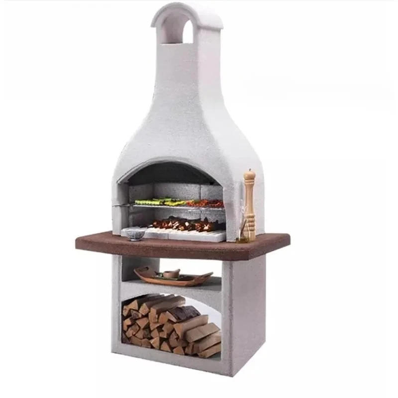 Outdoor BBQ Barbecue Villa Wood Burning Fireplace Decoration