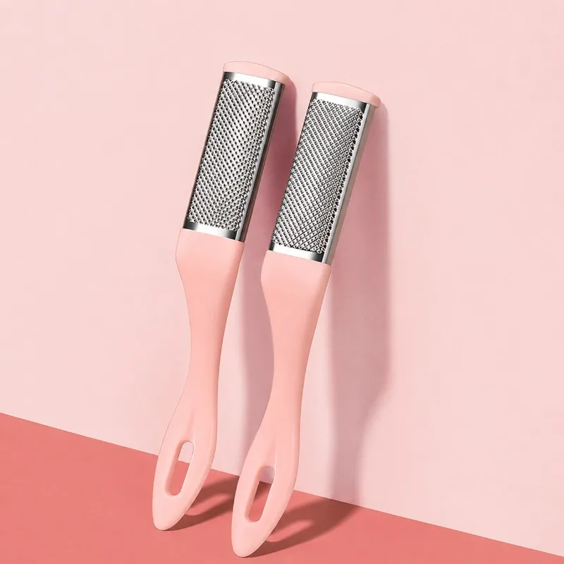 Stainless Steel Double‑sided Foot File Household Pedicure Shaver Foot‑scrubber Practical Pumice‑stone Implement for Removing