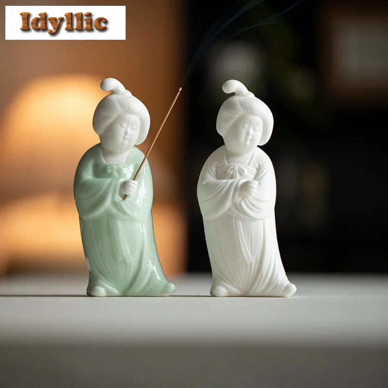 تانغ سلالة السيدات حامل البخور الناشر البخور الشعلات البعوض لفائف حامل عززات مبخرة المقاهي اكسسوارات الحلي