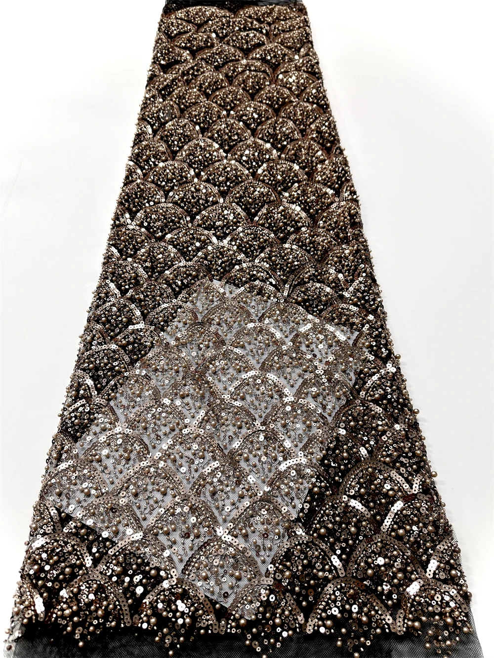 

Африканский кружевной тюль с бисером, тяжелая ручная работа, швейцарская ткань с блестками, нигерийская свадьба, платье для выпускного вечера, шитье, высокое качество, 2025 г.