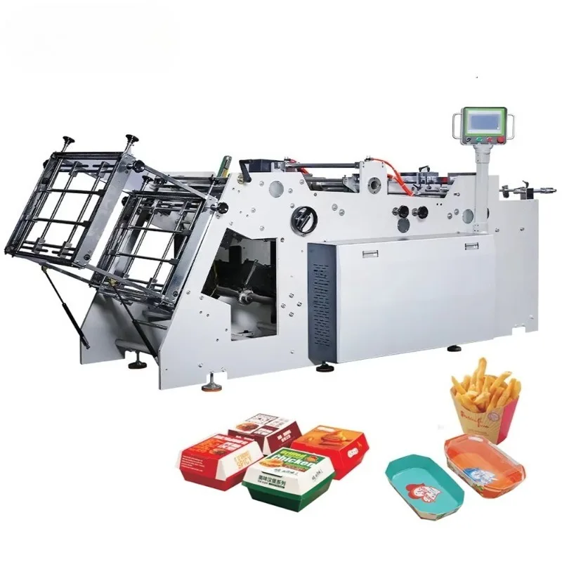 Fully Automatic Take Away Fast Food Container Maker Cake Burger Box Forming Machine Disposable Paper Lunch Box Making Machine