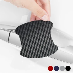 Pegatinas resistentes a los arañazos para el coche, película de protección Universal para el mango del coche, fibra de carbono, decoración, calcomanía, accesorios para el coche, 4 unidades por juego