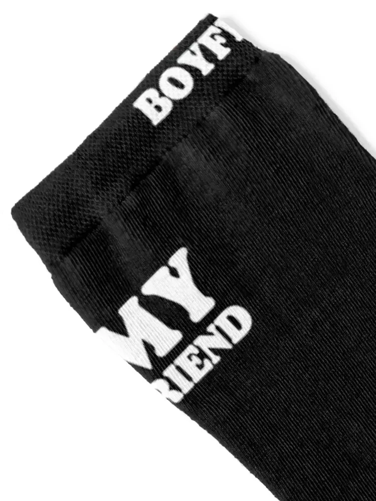 I Love My Boyfriend Socks funny gift short kawaii Girl'S Socks Men's