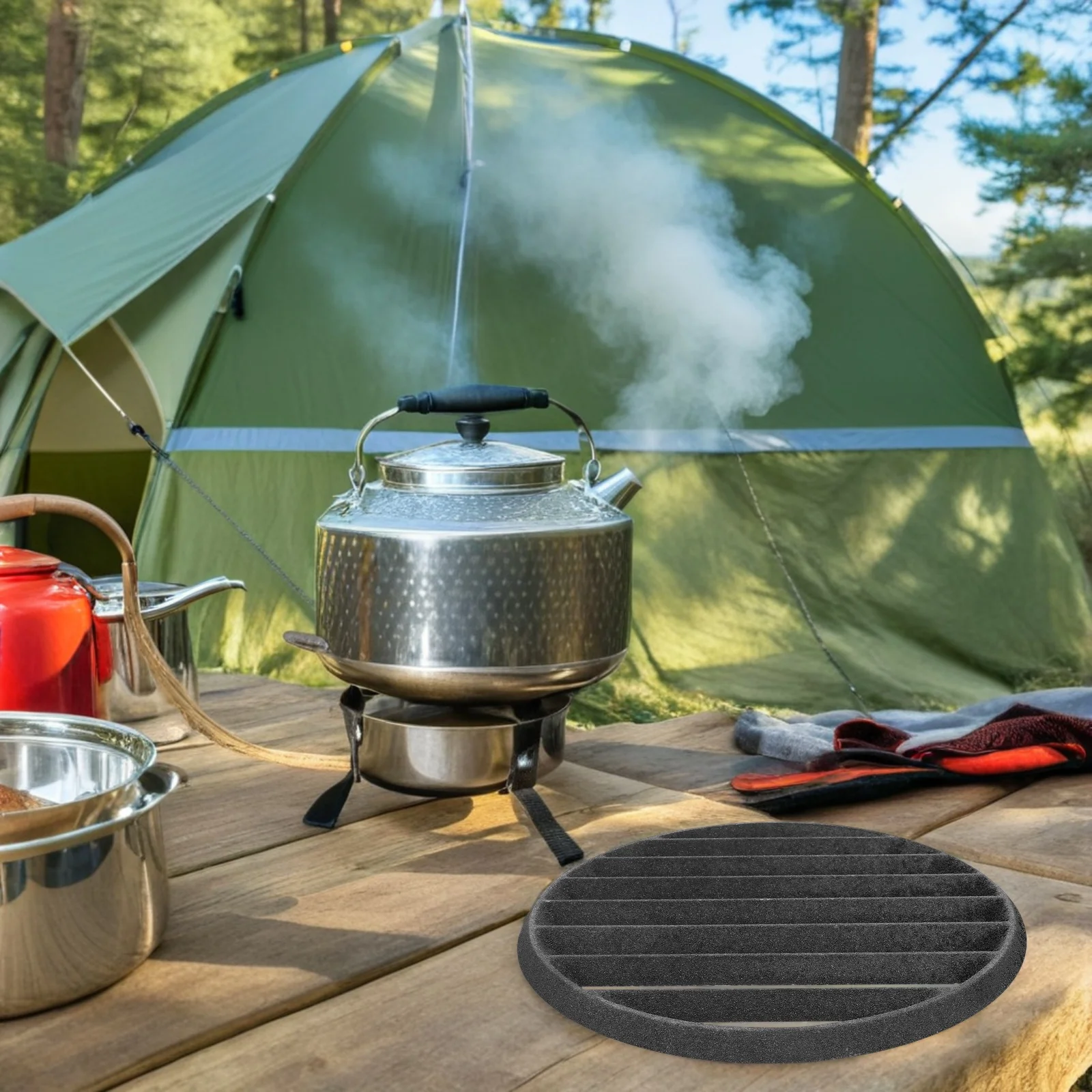 

Heavy Duty Cast Iron Bbq Grate Round Cooking Grid for Outdoor Fire Pit Fireplace Charcoal Grill Campfire Grilling Replacement