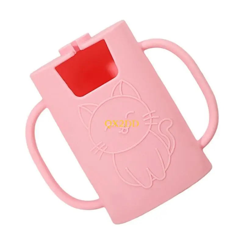 QX2D Milk Box Storage Holder Case Child Proof Milk Cup Juice Pack Organiser Sleeve Anti Scald Cover for Hot Beverage