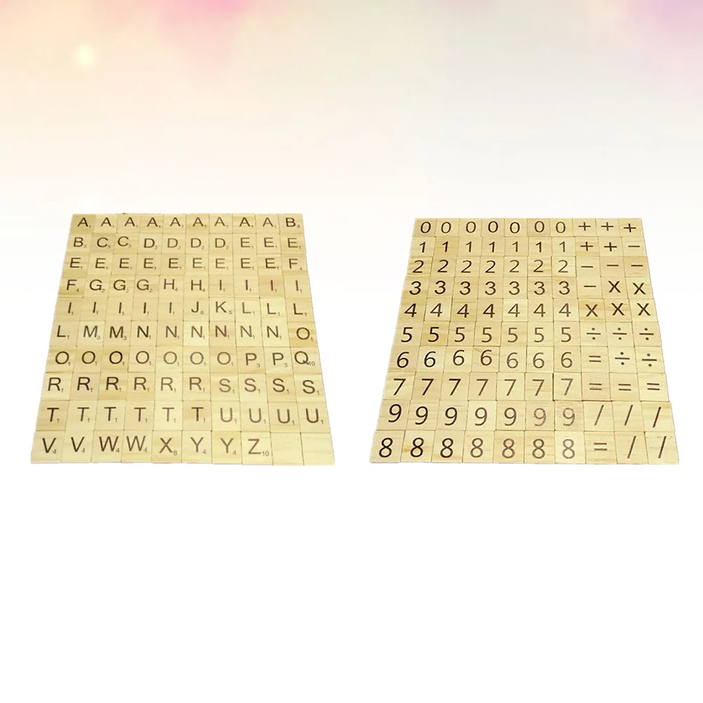 

English Alphabet Chips Number Early Education Puzzle Letter Wood Game Wooden Blocks