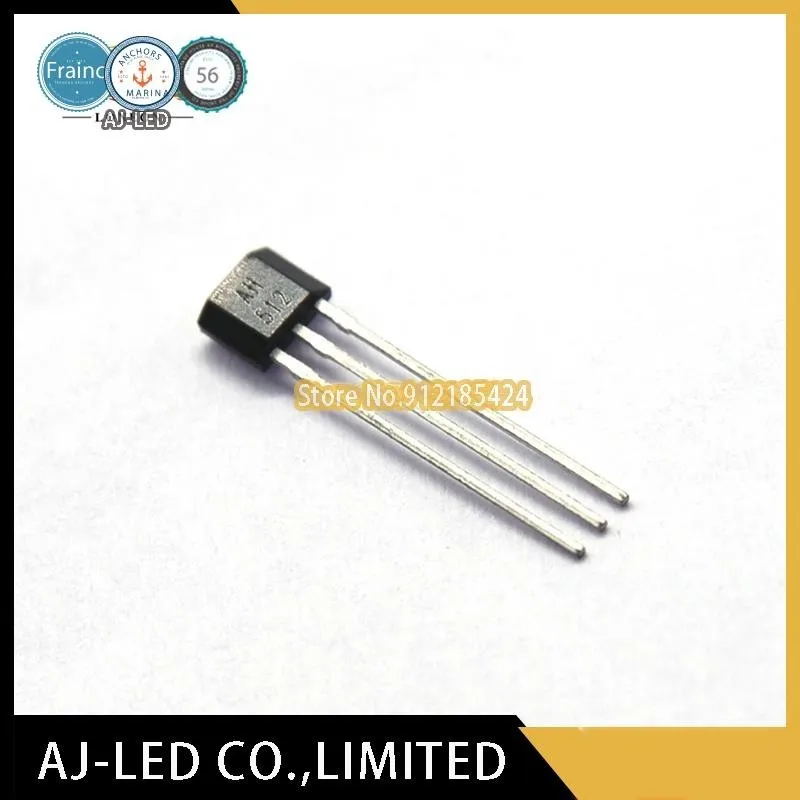 10pcs/lot AH512 High Sensitive Bipolar Latch Hall Sensor Hall Switch Circuit Hall Element DIP TO92