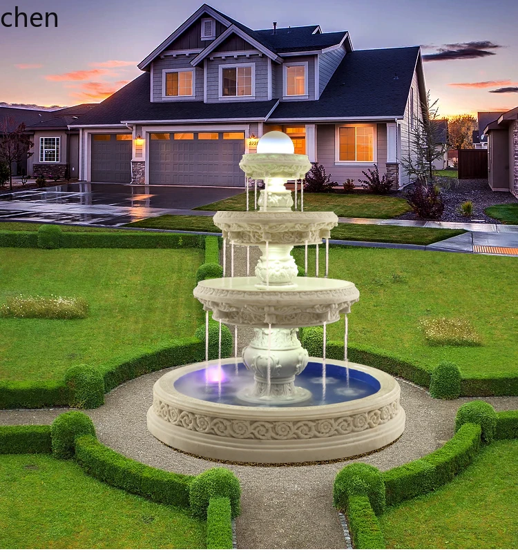 PYH modern light luxury outdoor fountain large fountain hotel three-story garden landing lucky landscape