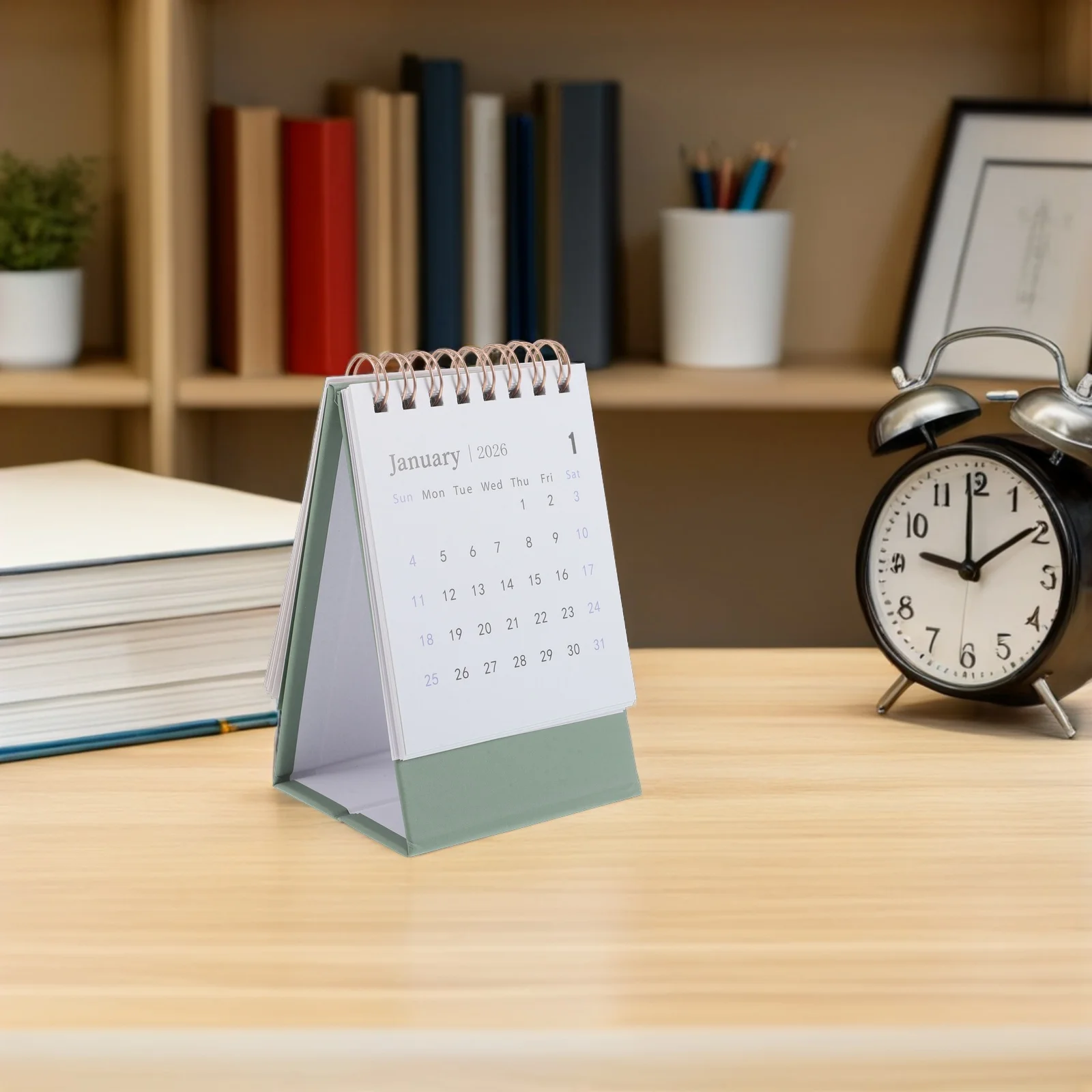 2026 تقويم صغير الوقوف سطح المكتب الوجه التقويم لمكتب ديكور المنزل مخطط شهري يومي المدمجة الجدول العلوي الجدول المقتفي