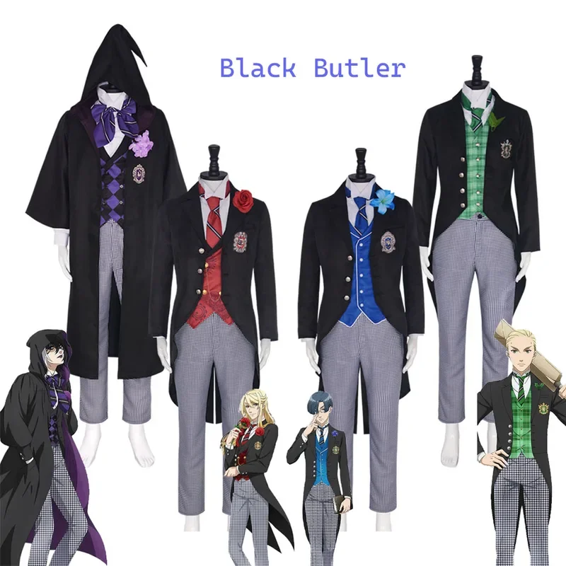 

Black Butler Public School Arc Cosplay Weston College Gregory Violet Edgar Redmond School Uniform Purple House P4 niform Set