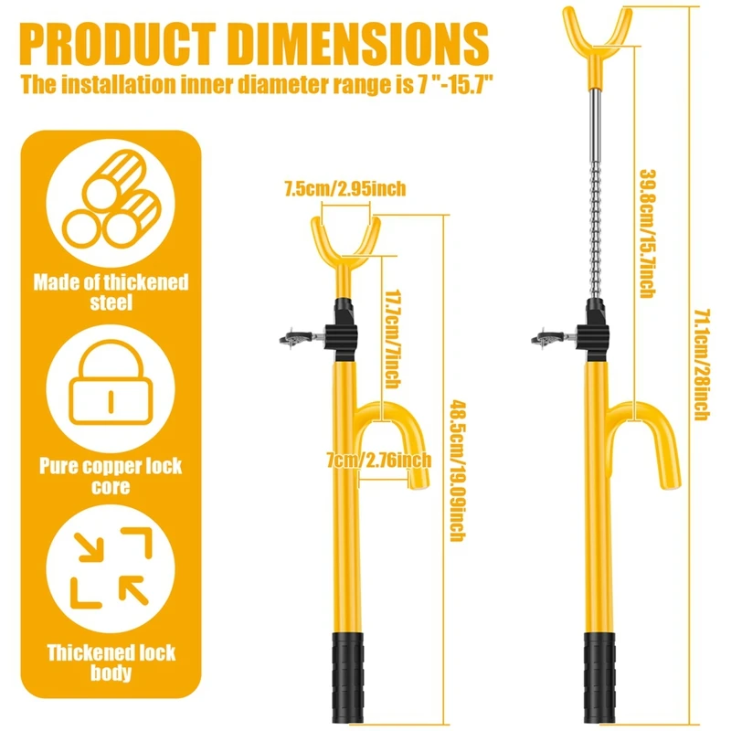 Super Sale Universal Car Steering Adjustable Length Wheel Lock Anti-Theft Security Device for Enhanced Vehicle Protection