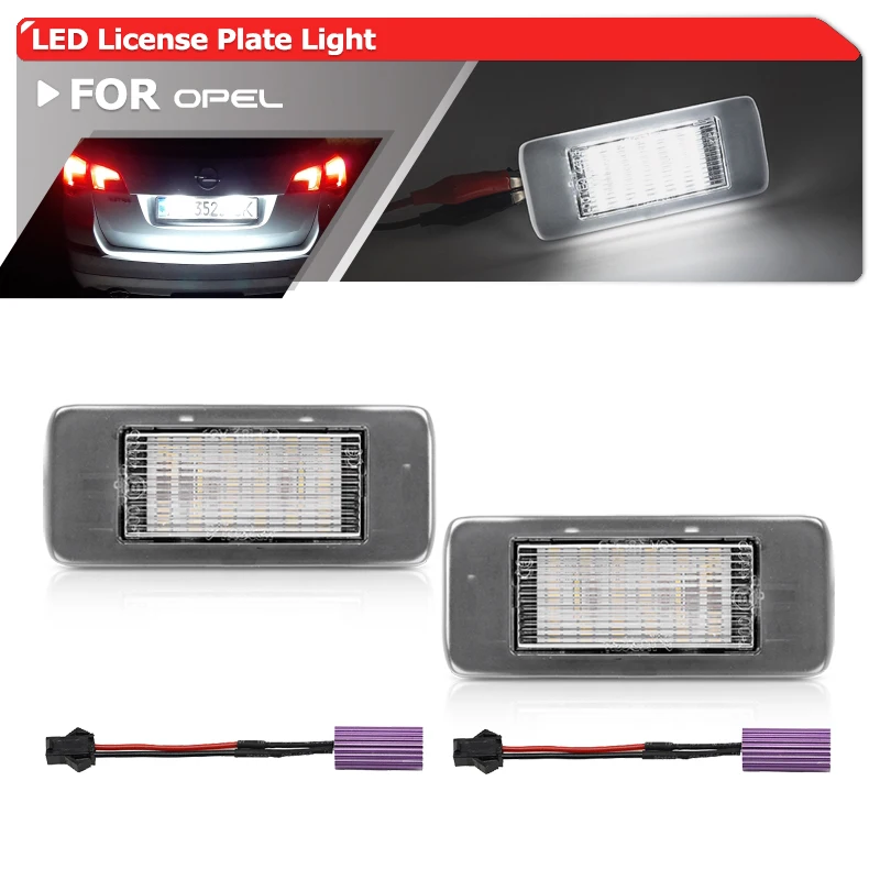 Para opel vauxhall astra j tourer esportes estate zafira tourer c conduziu a luz da placa de licença auto estacionamento tag lâmpada 1224006 13578958