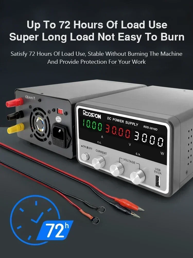 RDDSPON แหล่งจ่ายไฟ DC 3010D ห้องปฏิบัติการปรับ 300W สําหรับการบํารุงรักษาโทรศัพท์มือถือแหล่งจ่ายไฟ 30V 10A USB 5V 2A