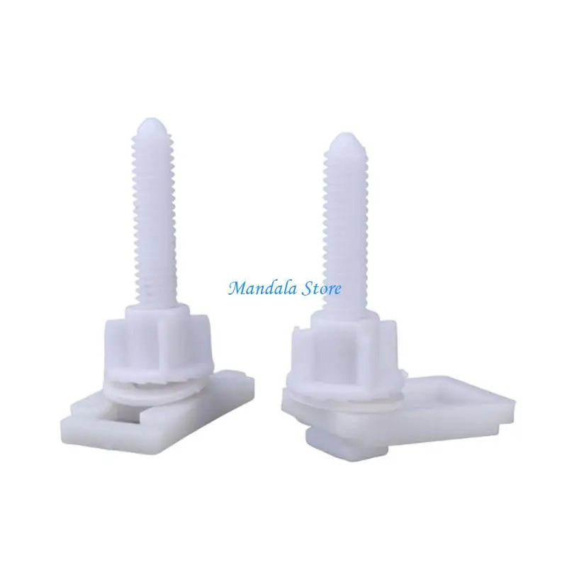 U2JC Bathroom Fixture Fasteners Convenient Toilet Cover Screw Bolts Toilet Lid Mounting Set Essential Toilet Installation Set