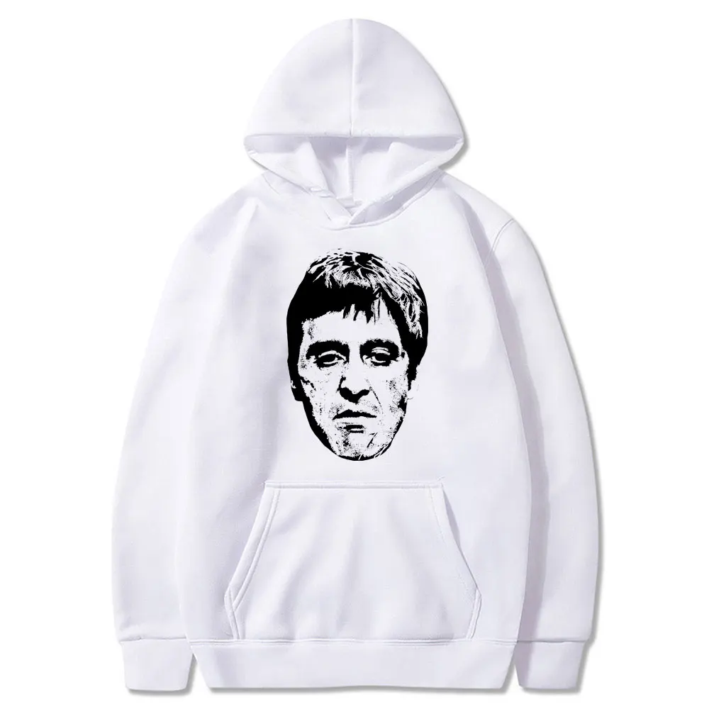 

Classic Movie Scarface Tony Montana Head Graphic Hoodie Al Pacino Men Women Casual Vintage Sweatshirt Men's Oversized Hoodies