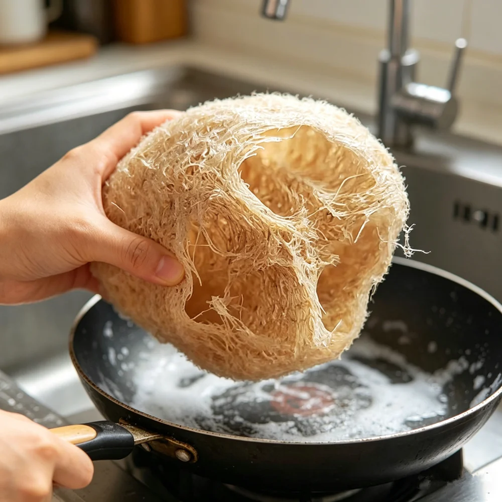 Whole Natural and eco-friendly Cleaning Loofah Sponge Scrubber For Kitchen Bathroom Bath Shower Pot Bowl Sponge Scrubber Spa