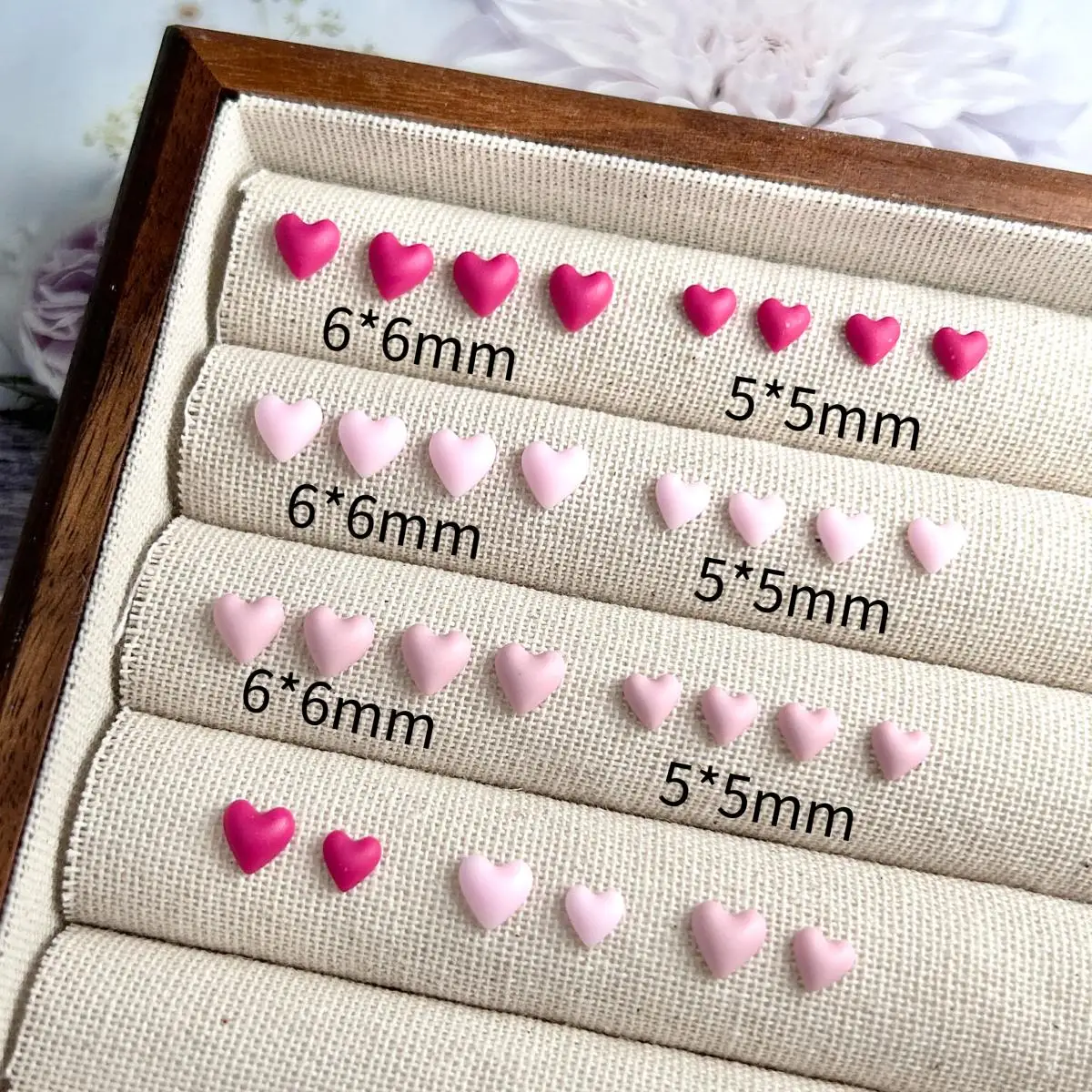 50 pz 3d minimalista dolce pesca cuore pendenti per unghie mini tricolore cuore a fondo piatto resina decorazioni per unghie disegni per unghie fai da te