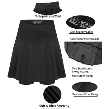 Girls Tennis Athletic Skort 3 Girls Tennis Athletic Skirt with Side Pocket Shorts High Waist Active Skort for Girls Kids Teen FW103 3