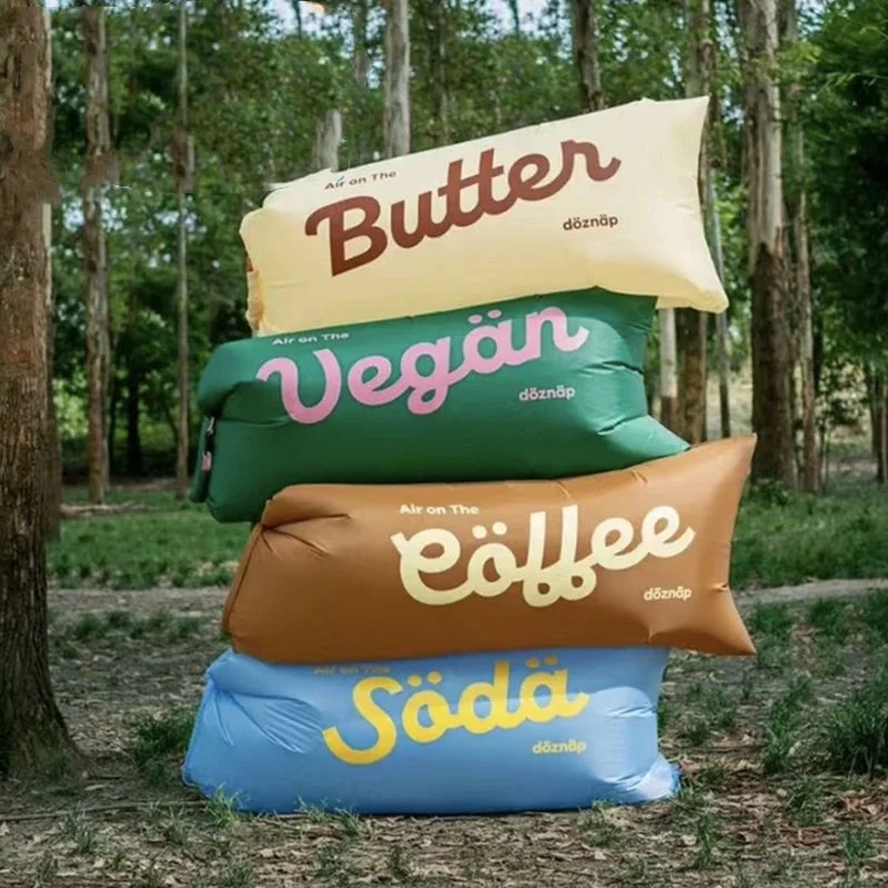 أريكة قابلة للنفخ سرير هوائي كسول أريكة مهرجان الموسيقى الفردية وسادة هوائية محمولة مزدوجة سرير قابل للنفخ للتخييم #5