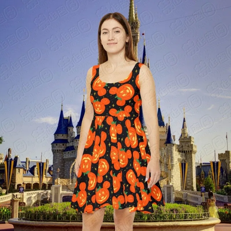 

Модное летнее платье 2026 года в стиле кавай для женщин и девочек, парные платья для родителей и детей, удобное дышащее платье для путешествий с Микки Маусом