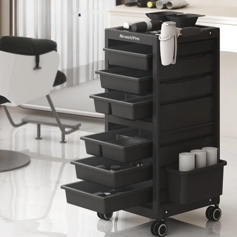 Commercial Salon Trolley Cart Mobile Hair Tool Organizer for Barber Shop Multi-Functional Styling Station Beauty Salon Furniture