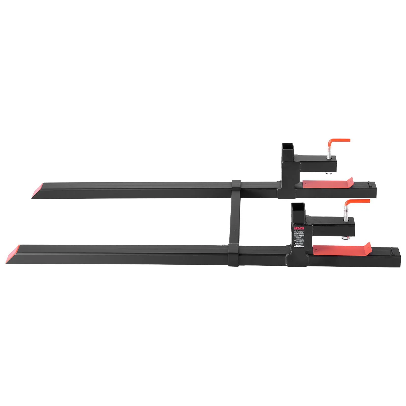 

Pallet Forks, 2000 lbs Clamp on Pallet Forks, 60-Inch Total Length Heavy-Duty Tractor Fork with Adjustable Stabilizer Bar for