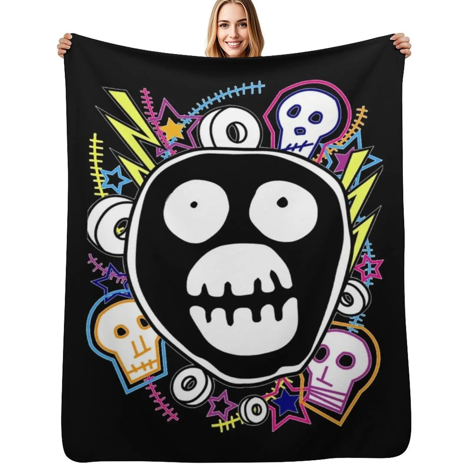 The Mighty Tee Throw Blanket Couverture légère et portable pour les voyages et le camping