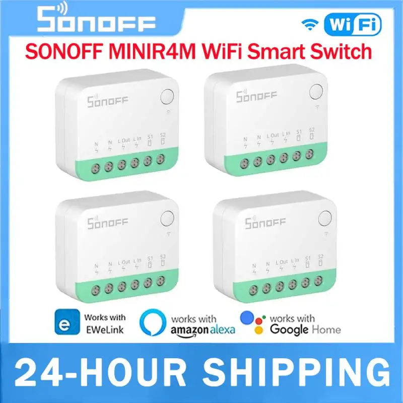 SONOFF MINIR4M MINI Extreme WiFi Smart Home Switch 1-8PCS Detach Relay Matter Via EWeLink Voice Control Alexa Google Home