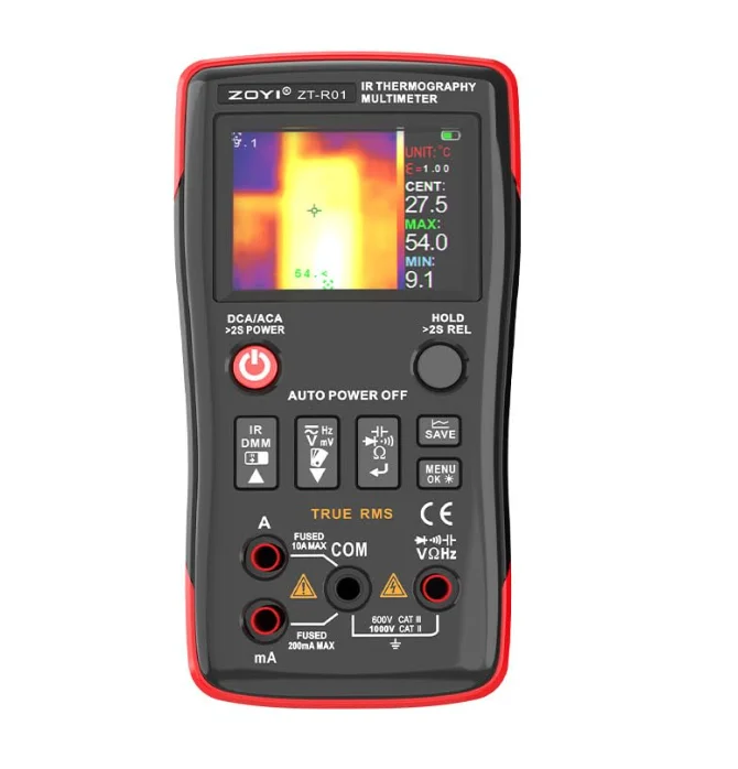 

ZT-R01 2-in-1 Thermal Imaging Digital Multimeter with IR Camera 32x32 Resolution True RMS Auto-Ranging DMM for HVAC